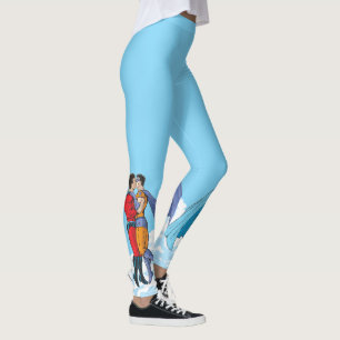 Leggings Los dos superhéroes de Slipperyjoe besándose f