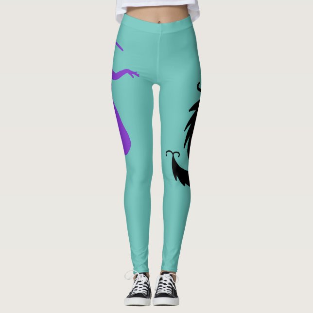Leggings Los dragones de la sirena Shimmy Verde azulados (Anverso)