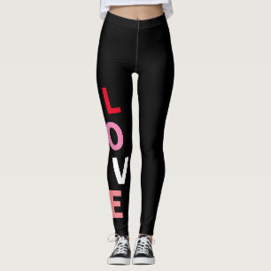 Leggings Los dulces San Valentín aman la moda rosa roja bl