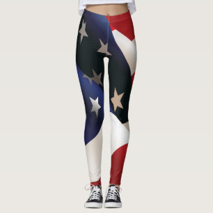 Leggings Los E.E.U.U. que agitan la bandera