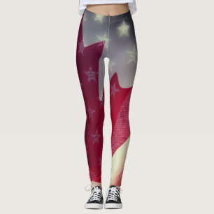 Leggings Los E.E.U.U. y banderas de Canadá