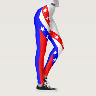 Leggings Los EE.UU. Patriot Stars and Stripes