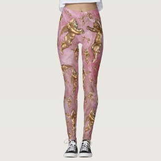 Leggings Los elegantes ángeles dorados rosados