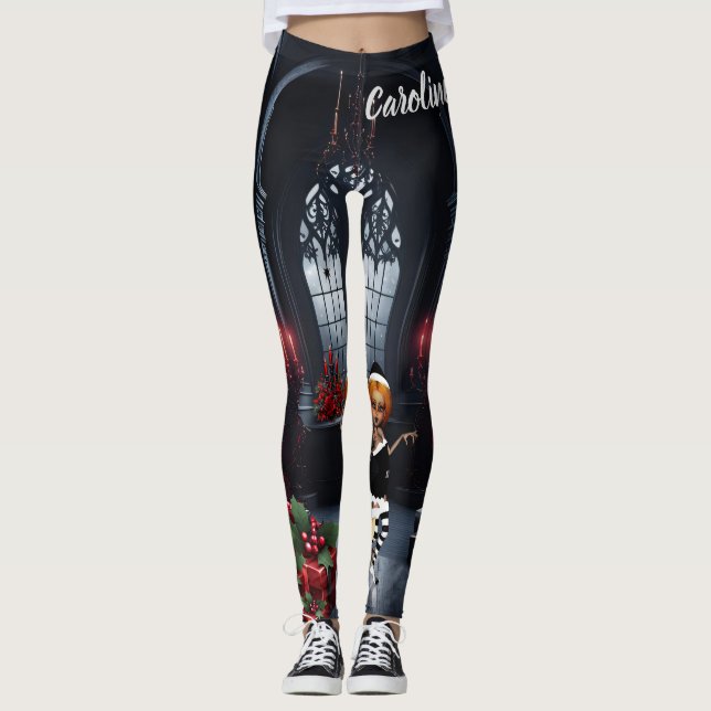 Leggings Los elfos oscuros celebran a los Navidades (Anverso)