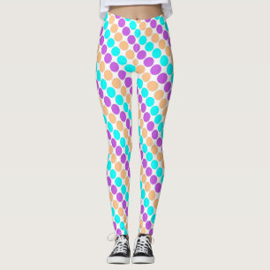 Leggings Los grandes puntos de polka multicolores retro ses