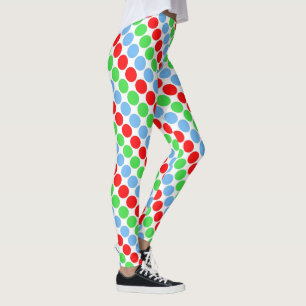 Leggings Los grandes puntos de polka multicolores retro ses