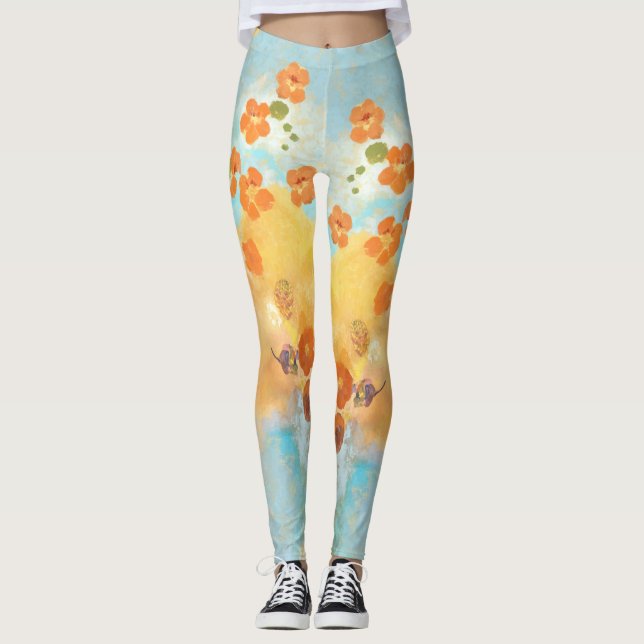 Leggings Los hermosos campos de Naranja de California (Anverso)