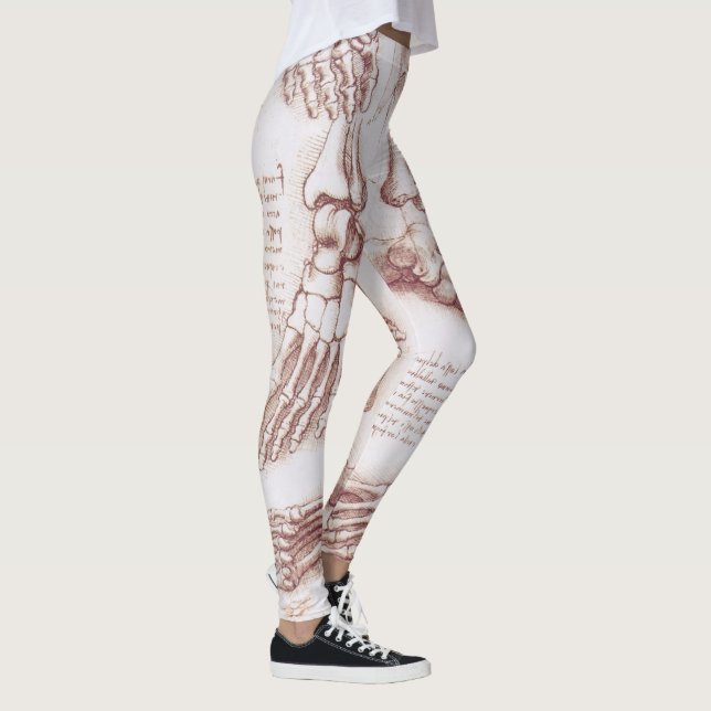 Leggings Los huesos de pies de anatomía humana de Leonardo  (Derecha)