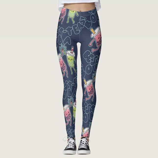Leggings ¡Los mejores tés de boba! (Anverso)