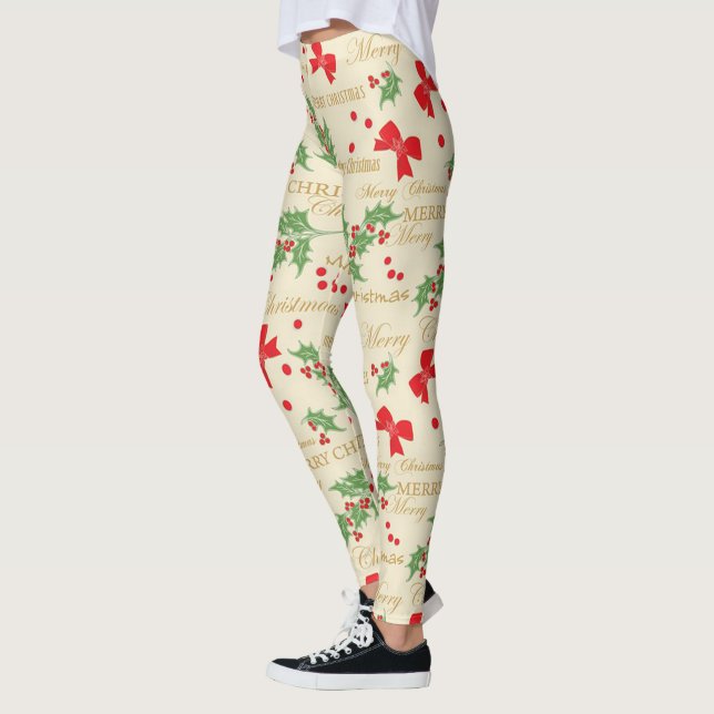 Leggings Los navidades se inclinan y Holly (Izquierda)