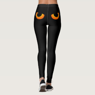 Leggings Los ojos de gatos espeluznantes en la parte traser