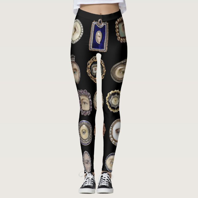 Leggings Los ojos del amante inspirado Victorian, arte (Anverso)