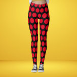 Leggings Los Puntos De Polka Rojo Y Negro Están De Moda<br><div class="desc">Los Puntos De Polka Rojo Y Negro De Las Leguas De Moda De La Moderna Polka Rojo Y Negro Paquetes De Las Lentes De Moda</div>