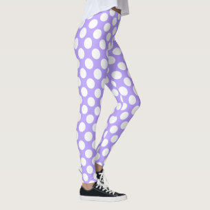 Leggings Los puntos de Polka son blancos sin fisuras de pat
