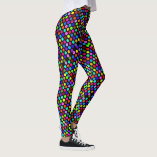 Leggings Los puntos del Polka grande son multicolores