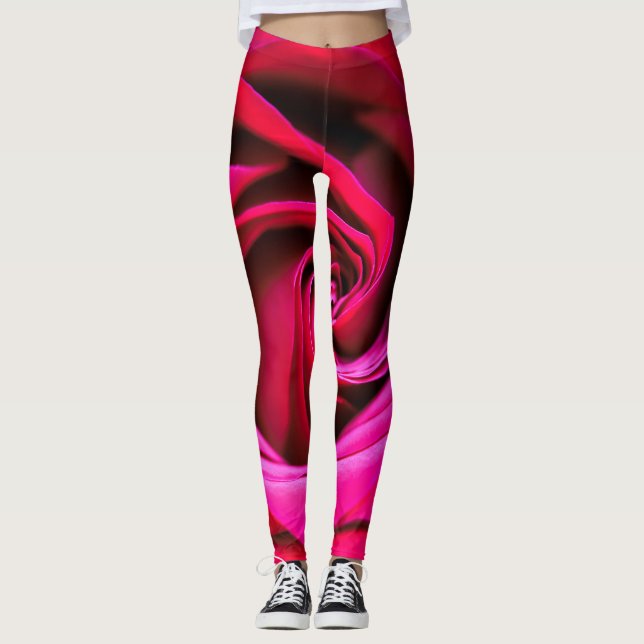 Leggings Los rosas son polainas rojas (Anverso)