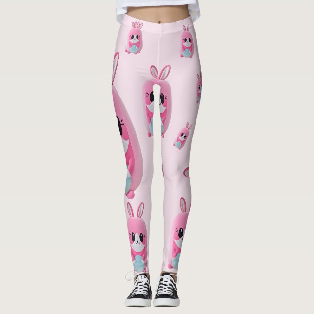 Leggings Lou Lou. Una criatura cariñosa, rosa (Anverso)