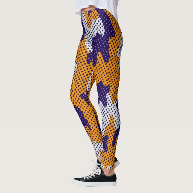 Leggings Louisiana State Purple Gold Stylish Camo Pattern (Izquierda)