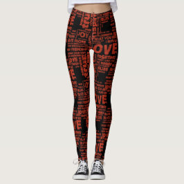 Leggings Love Joy Inspiration Words Valentine Day