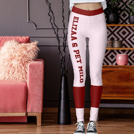 Leggings Love Pink Red Personalized Valentines Day Gifts