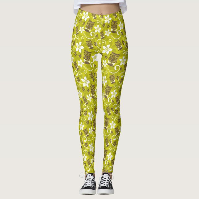 LEGGINGS LUAU TIKI PATTERN (Anverso)