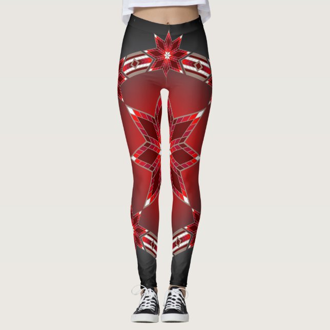 Leggings Lucero del alba (rojos) (Anverso)