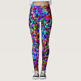 Leggings Luces coloridas Arte Mosaico