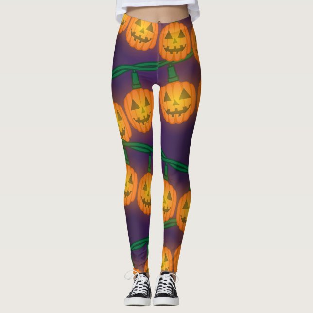 Leggings Luces de Calabaza de Jack (Anverso)