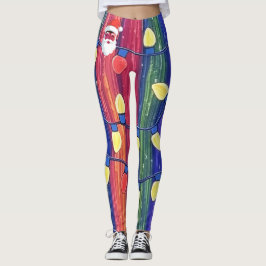 Leggings Luces de Tentación de Purpurina de Papá Noel
