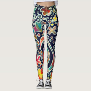 Leggings Luces Nocturnas Reflejo Original Resumen Material 