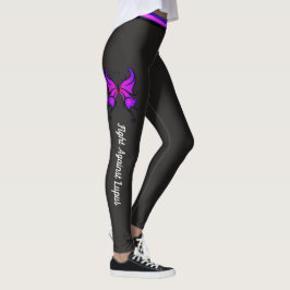 Leggings Lucha contra el texto Personalizado del lupus