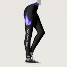 Leggings Lucha contra el texto Personalizado del lupus