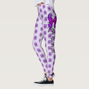 Leggings Lucha contra el texto Personalizado del lupus