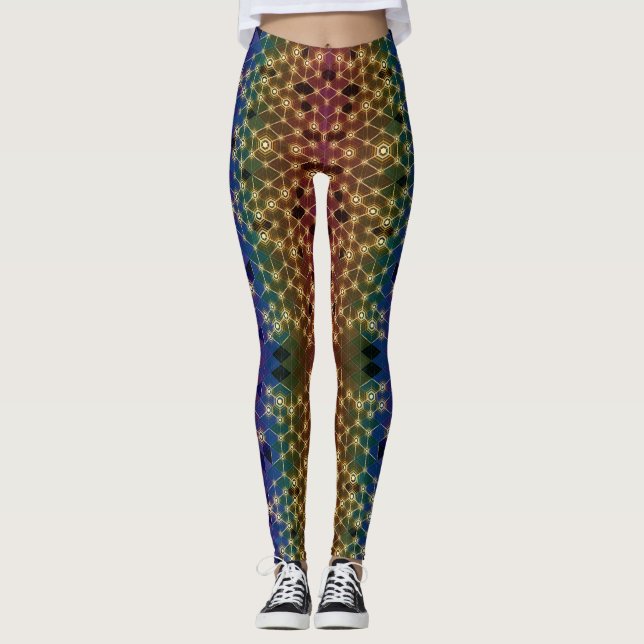 Leggings Luciferina primática - Piernas por Vibrata (Anverso)