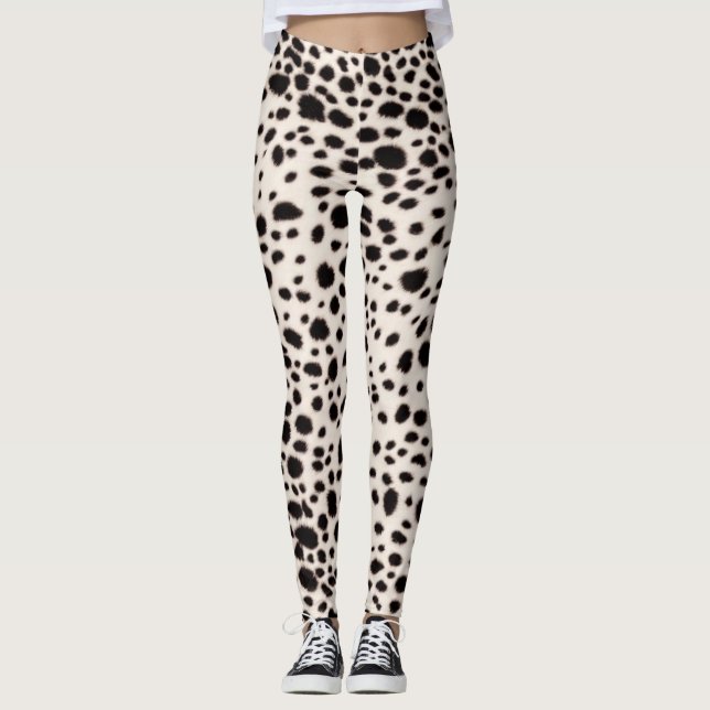Leggings Lugares blancos de dalmación de nieve: Piel de Mas (Anverso)
