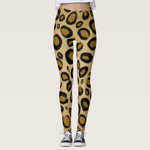 Leggings Lugares de estampado de leopardo guepardo pintado 
