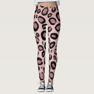 Leggings Lugares de impresión de leopardo de chita pintados