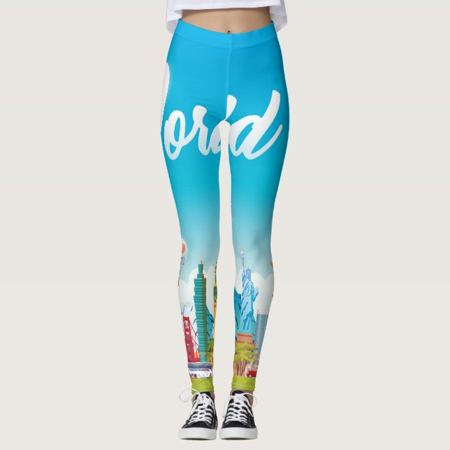 Leggings Lugares de interés mundial: Viaje Viejo Viejo (Anverso)