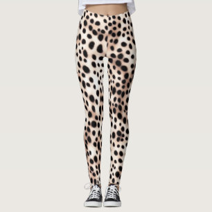 Leggings Lugares dorados y blancos para la dalmación: Piel