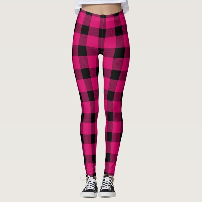 Leggings Lumberjack pavo de búfalo rosa (Anverso)