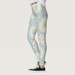 Leggings Luminosa y colorida medalla de Mandala Kaleidoscop