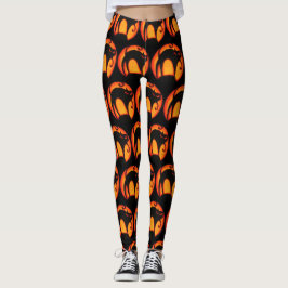 Leggings Luminosas lunas y espeluznantes piernas de Hallowe