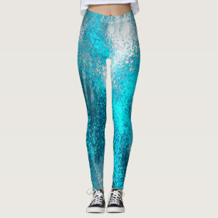 Leggings Luminosas manchas de espuma azul
