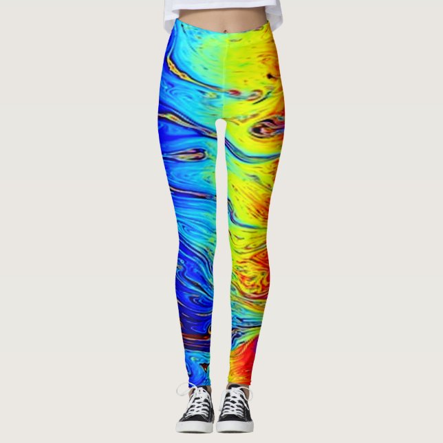 Leggings Luminosas y hermosas piernas arcoiris (Anverso)