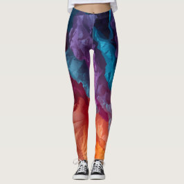 Leggings Luminous Abstract Tissue Paper Layers