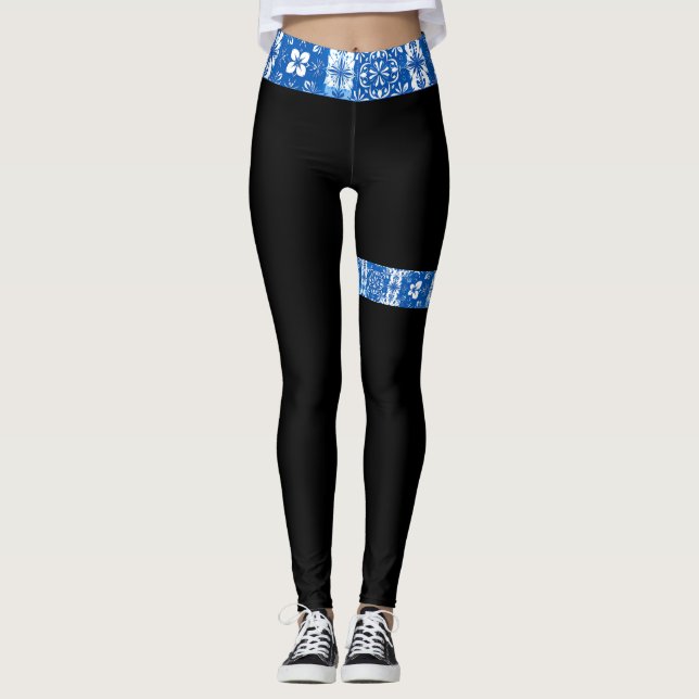 Leggings Lumpia Legs BAND: Boracay Blue Filipino-Inspired (Anverso)