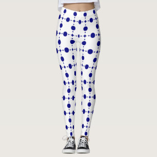 Leggings Lunares Azules Marinos, Patrón de Lunares, Puntos
