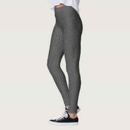 Leggings Lunares Blancos Sobre Gris Plomo
