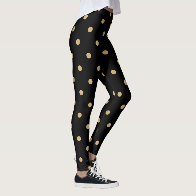 Leggings Lunares de oro simples (Derecha)