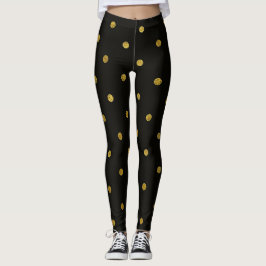 Leggings Lunares dorados y negros